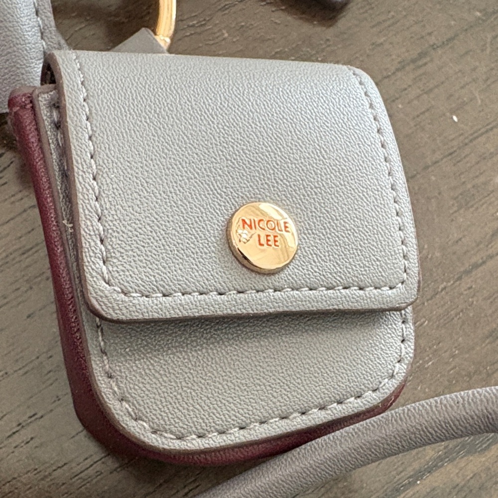 Nicole Lee Gray and Burgundy Crossbody Set - Picture 4 of 11